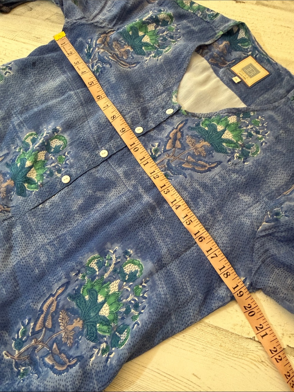Bell Bohemian Blue Floral V-Neck Mini Dress - Picture 8 of 9